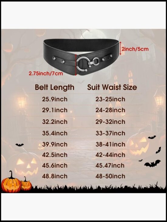 Faux Leather Wide Elastic Belt with Studded Buckle for Dresses Coats